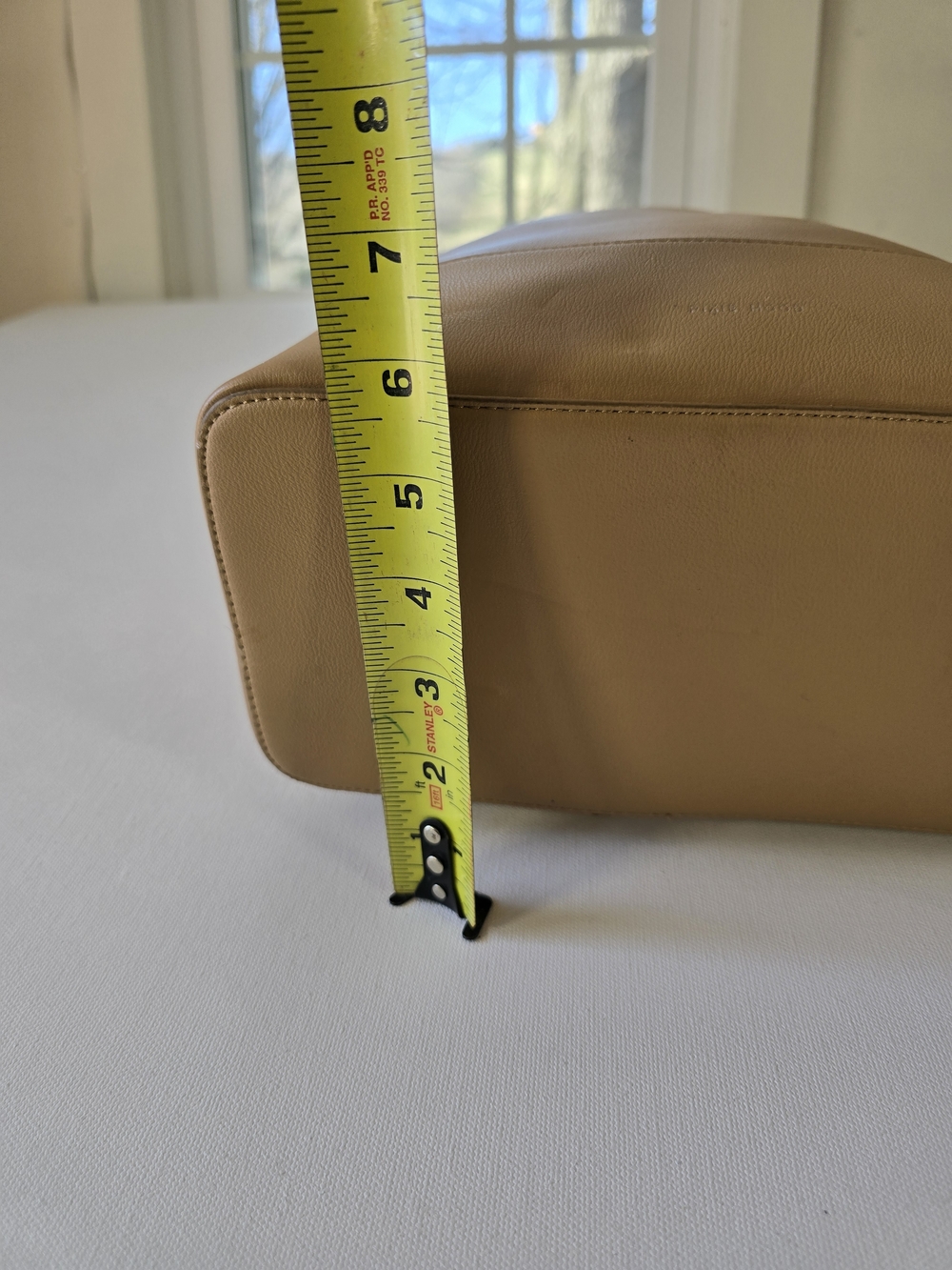 Tan Leather Backpack/Purse- Minimalist Daily Bag - Picture 6 of 11